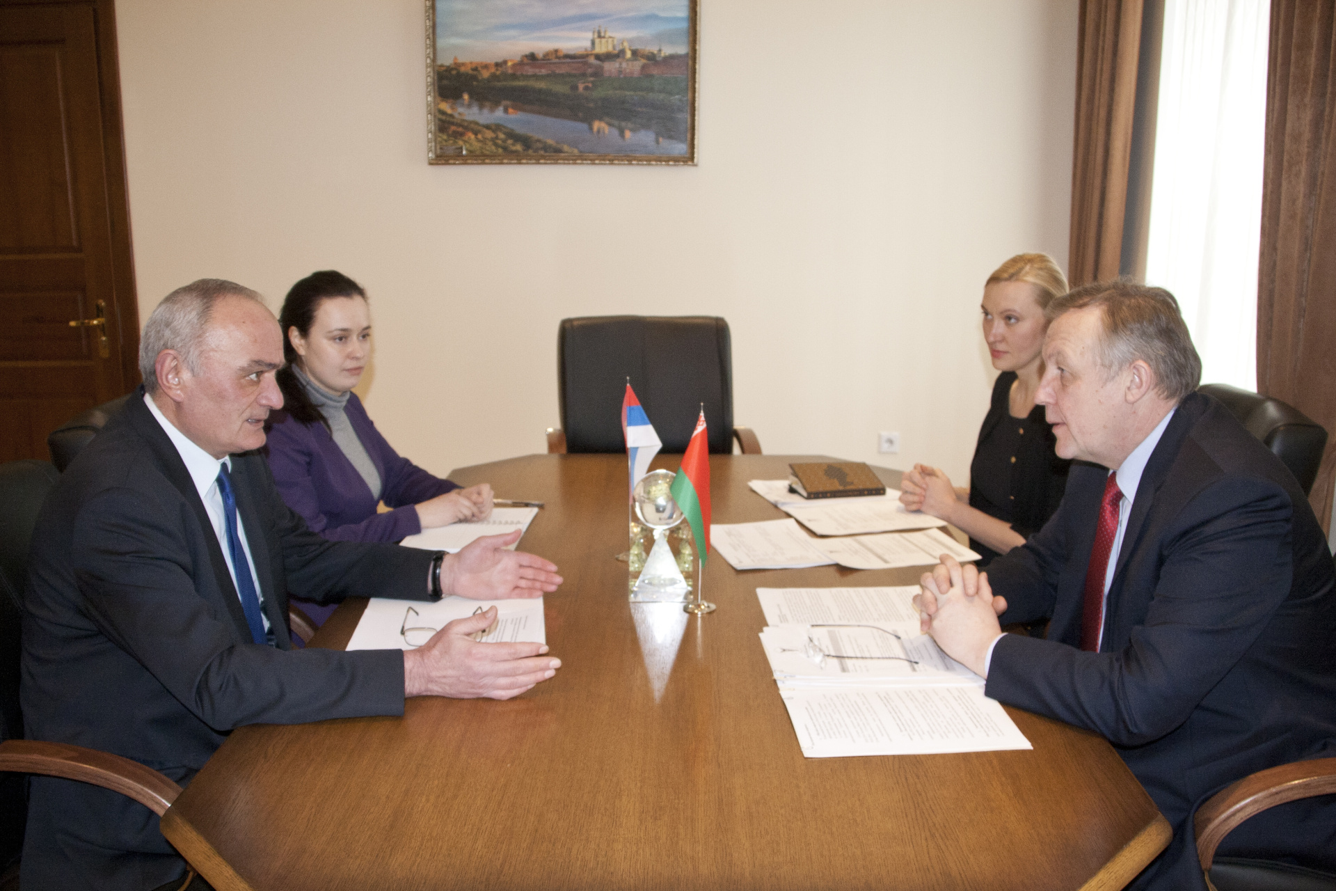 Встреча председателя БелТПП М.Мятликова с Чрезвычайным и Полномочным Послом Сербии В.Ковачевичем