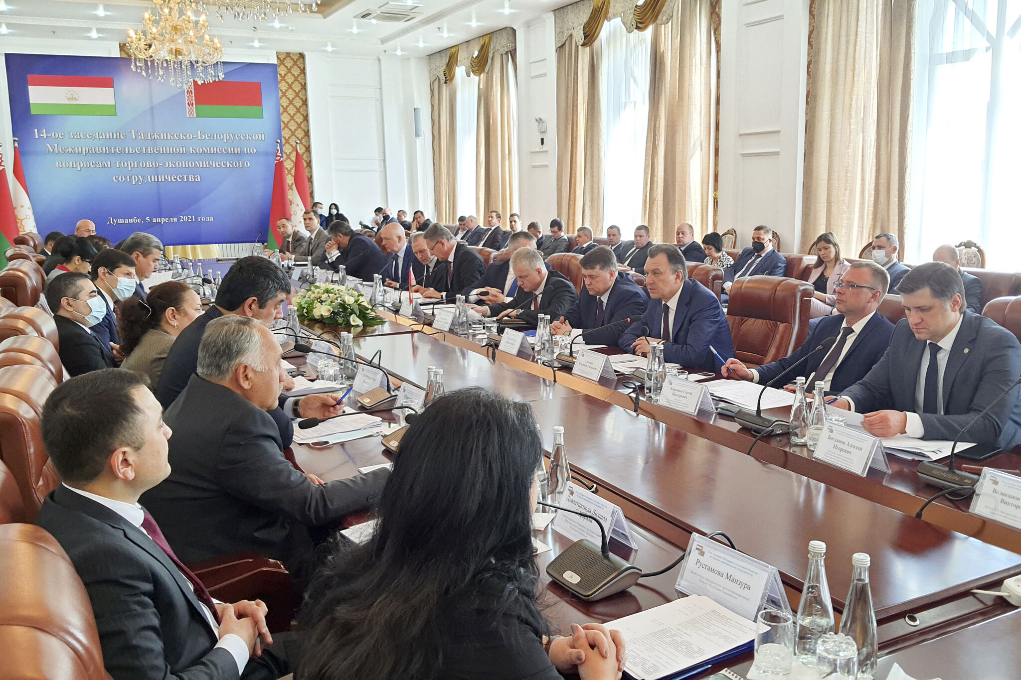 Участие председателя БелТПП В.Улаховича в 14 заседании Таджикско-Белорусской Межправительственной комиссии по вопросам торгово-экономического сотрудничества