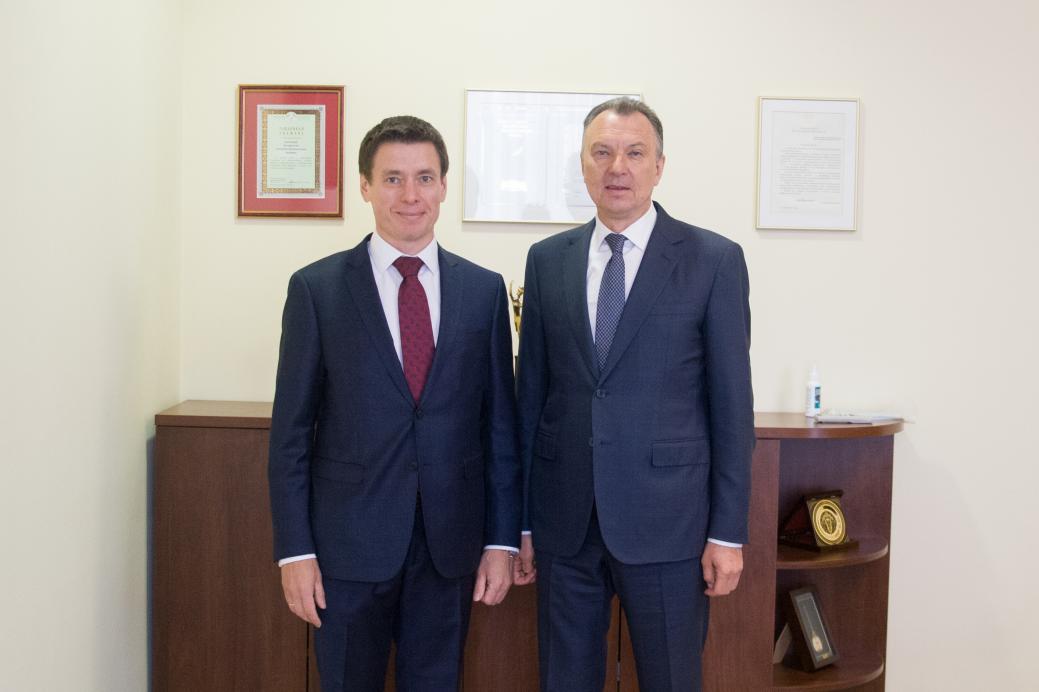 The BelCCI Chairman Vladimir Ulakhovich meets Member of the Board (Minister) for Trade of the EEC Andrei Slepnev The BelCCI Chairman Vladimir Ulakhovich meets Member of the Board (Minister) for Trade of the EEC Andrei Slepnev