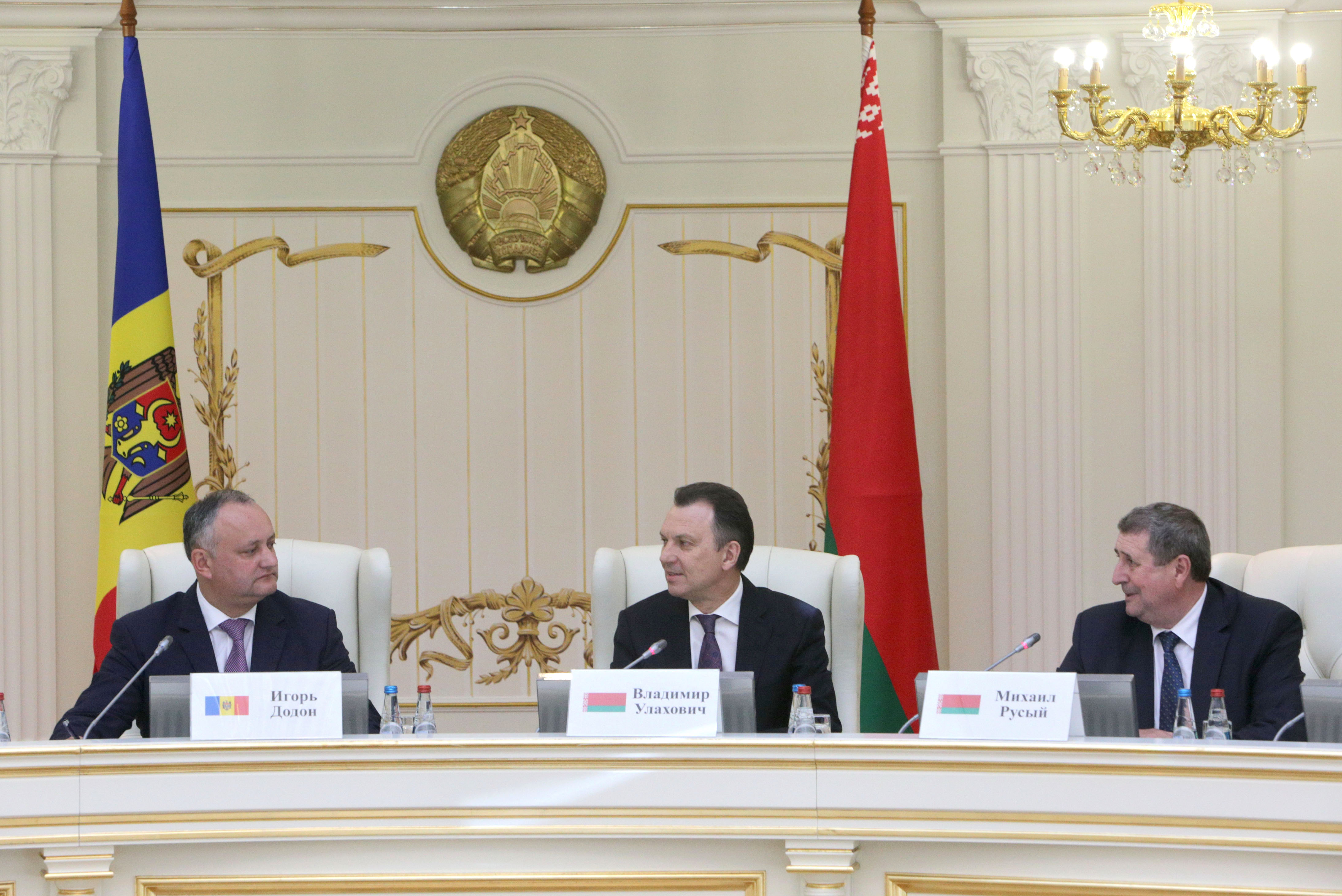 The President of the Republic of Moldova Igor Dodon meets Belarusian businessmen