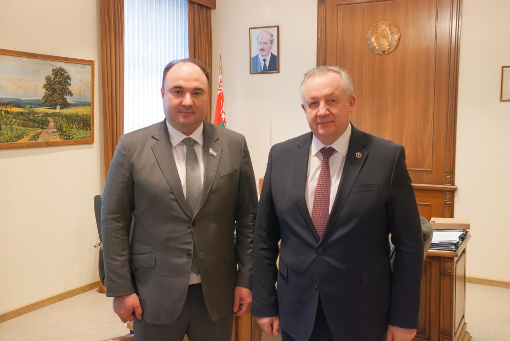Chairman Mikhael Miatlikov meets with the President of the Chamber of Commerce and Industry of the Republic of Bashkortostan Timur Khakimov Chairman Mikhael Miatlikov meets with the President of the Chamber of Commerce and Industry of the Republic of Bashkortostan Timur Khakimov