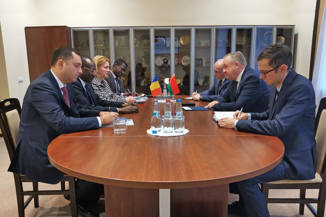 The BelCCI Chairman Mikhael Miatlikov meets Ambassador Extraordinary and Plenipotentiary of Chad Mahamud Adam Beshir The BelCCI Chairman Mikhael Miatlikov meets Ambassador Extraordinary and Plenipotentiary of Chad Mahamud Adam Beshir