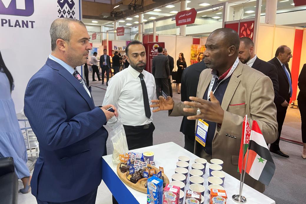 Belarusian pavilion at the Rebuild Syria exhibition in Damascus