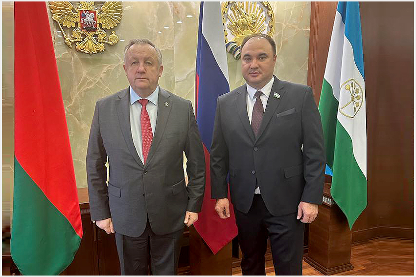Chairman of the BelCCI Mikhael Miatlikov and President of the Chamber of Commerce and Industry of Bashkortostan Timur Khakimov discussed the program of International Business Week 2023