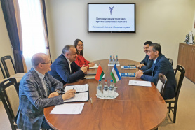 The BelCCI Chairman Mikhael Miatlikov meets Chargé d'Affaires a.i. of Uzbekistan Rahmatulla Nazarov