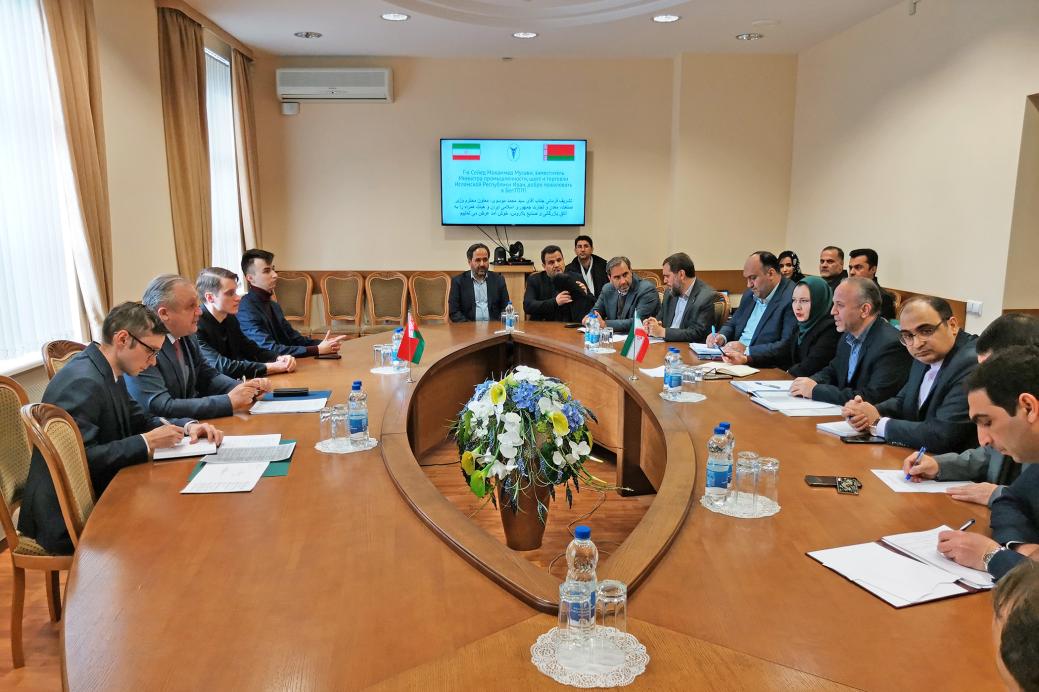 BelCCI Chairman Mikhael Miatlikov meets Deputy Minister of Industry, Mines and Commerce of Iran Seyyed Mohammad Mousavi 