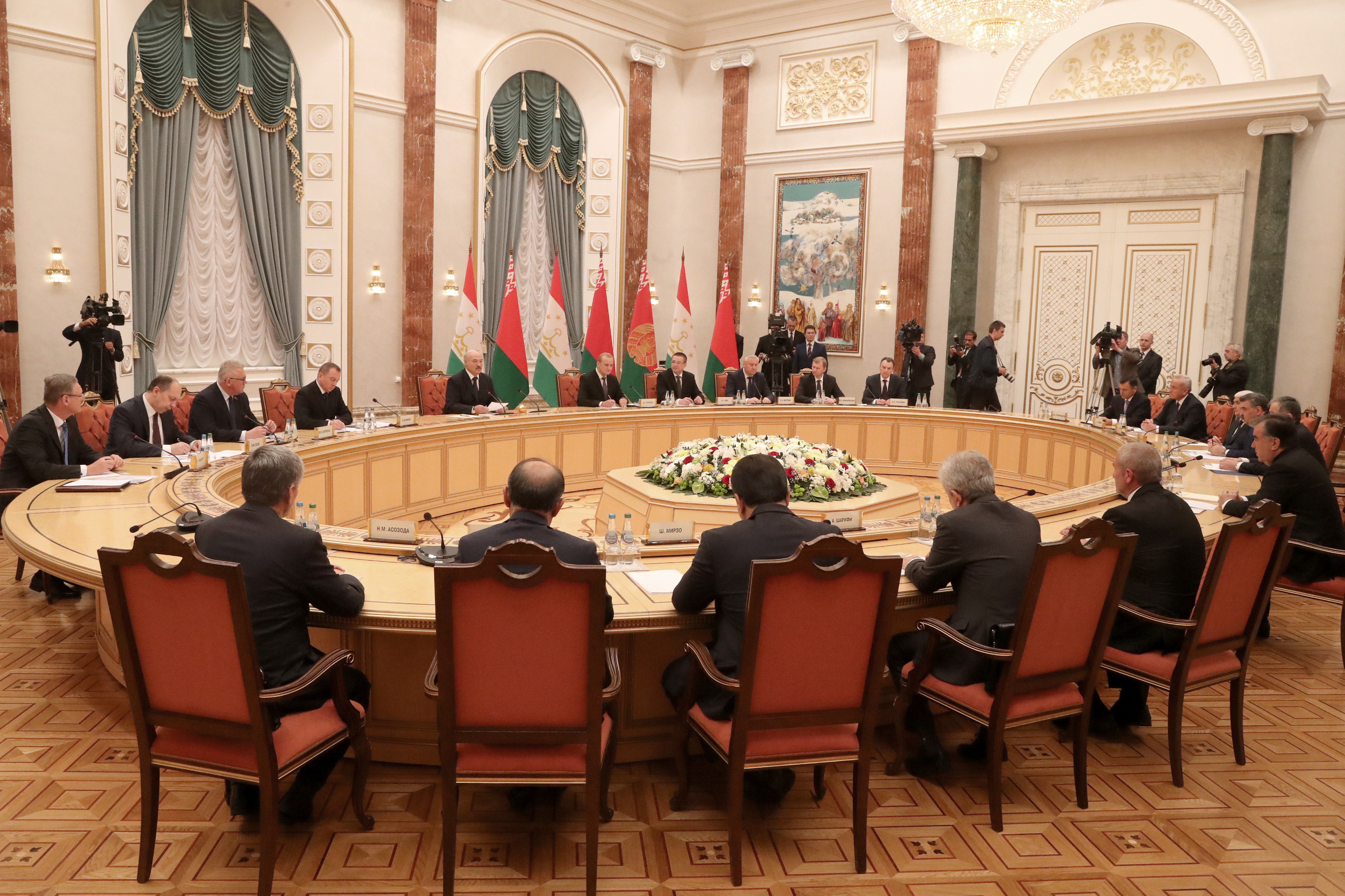 The President of Belarus A.Lukashenko holds talks with the President of Tajikistan E.Rahmon