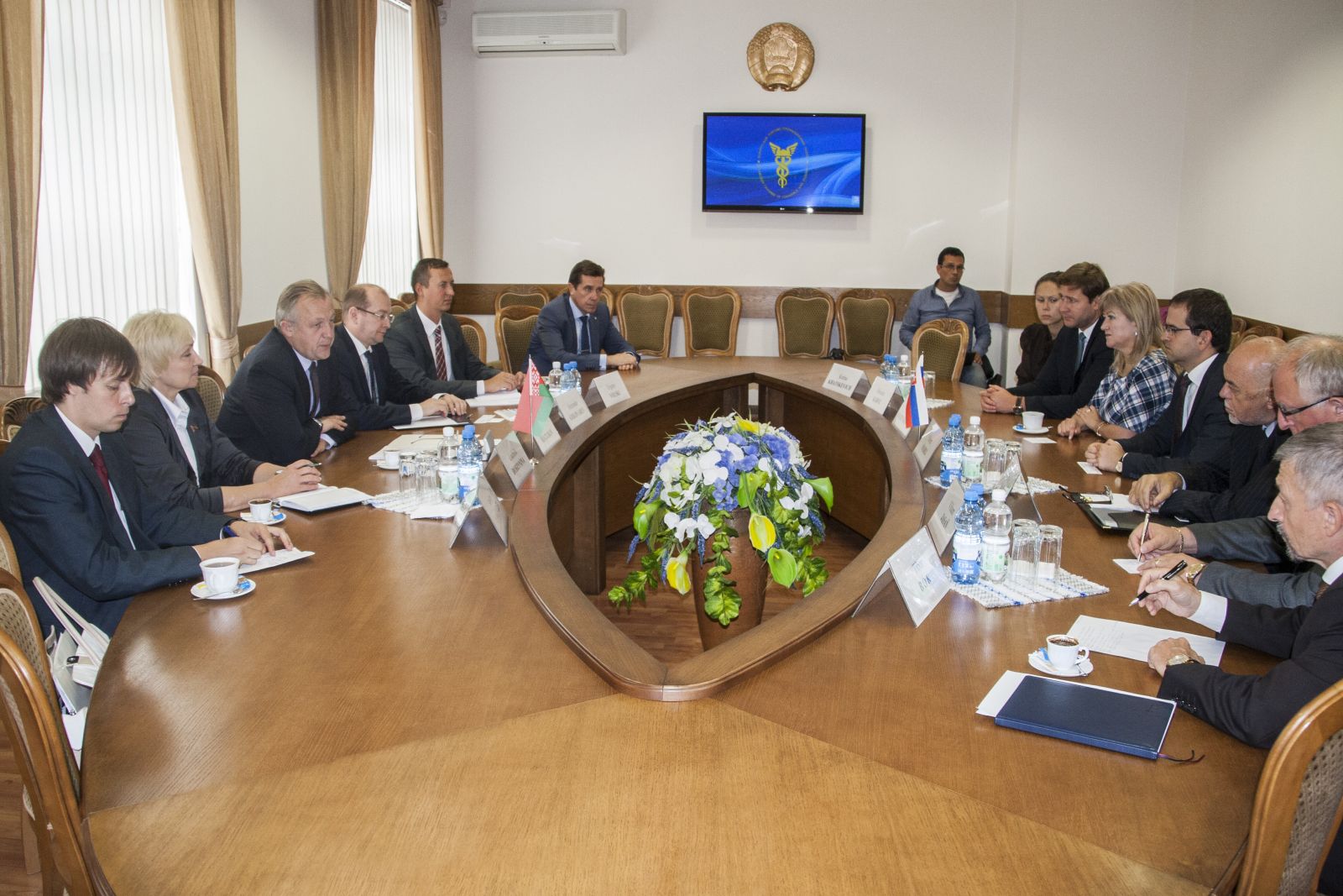 Встреча председателя БелТПП М.Мятликова с делегацией Национального Совета Словацкой Республики