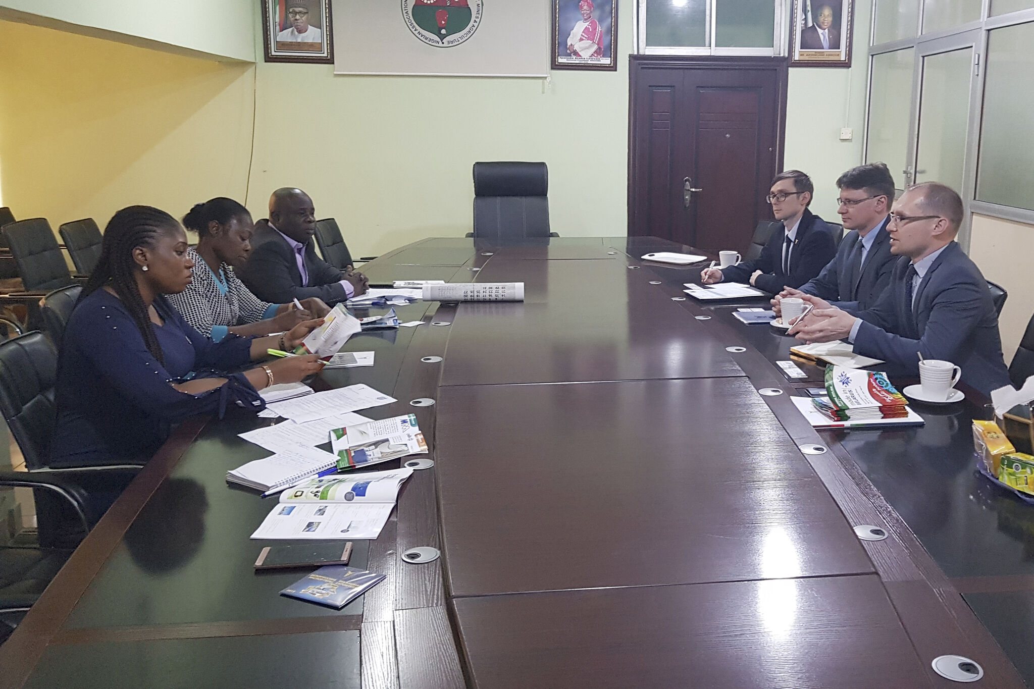 Встреча с руководителями департаментов Нигерийской ассоциации торгово-промышленных палат, шахт и сельского хозяйства