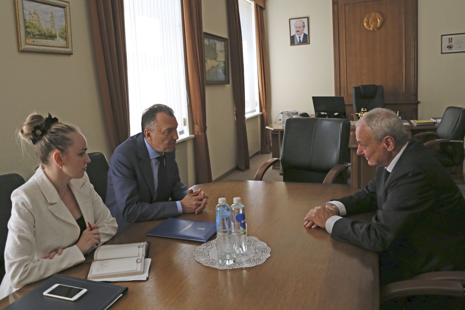 Встреча председателя БелТПП В.Улаховича с генеральным секретарем ЦЕИ Р.Антонионе