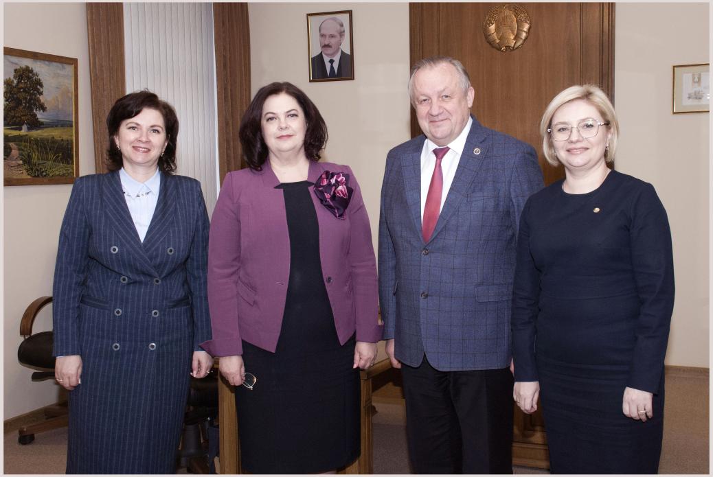 Meeting of the BelCCI Chairman Mikhael Miatlikov with the Vice-President of the CCI of Russia Elena Dybova