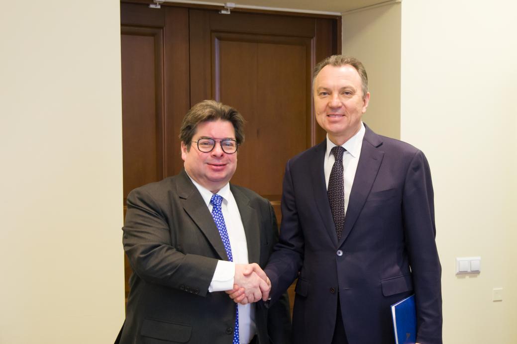 The BelCCI Chairman Vladimir Ulakhovich meets Ambassador Extraordinary and Plenipotentiary of the Dominican Republic Hans Dannenberg Castellanos The BelCCI Chairman Vladimir Ulakhovich meets Ambassador Extraordinary and Plenipotentiary of the Dominican Republic Hans Dannenberg Castellanos