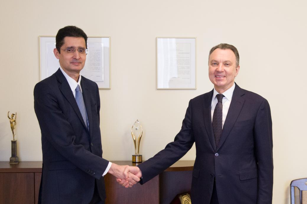 The BelCCI Chairman Vladimir Ulakhovich meets Ambassador Extraordinary and Plenipotentiary of Morocco Lotfi Bouchara The BelCCI Chairman Vladimir Ulakhovich meets Ambassador Extraordinary and Plenipotentiary of Morocco Lotfi Bouchara
