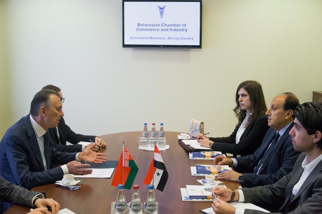 BelCCI Сhairman V. Ulakhovich meets with BelCCI Representative in Syria R. Hamad BelCCI Сhairman V. Ulakhovich meets with BelCCI Representative in Syria R. Hamad