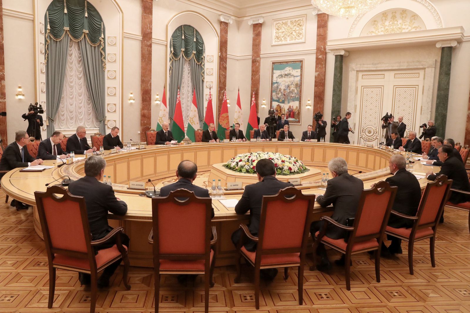 Переговоры Президента Республики Беларусь А.Г.Лукашенко с Президентом Республики Таджикистан Э.Ш.Рахмоном
