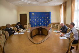 A meeting of the BelCCI Deputy Chairman Denis Meleshkin with the South Africa Embassy officials