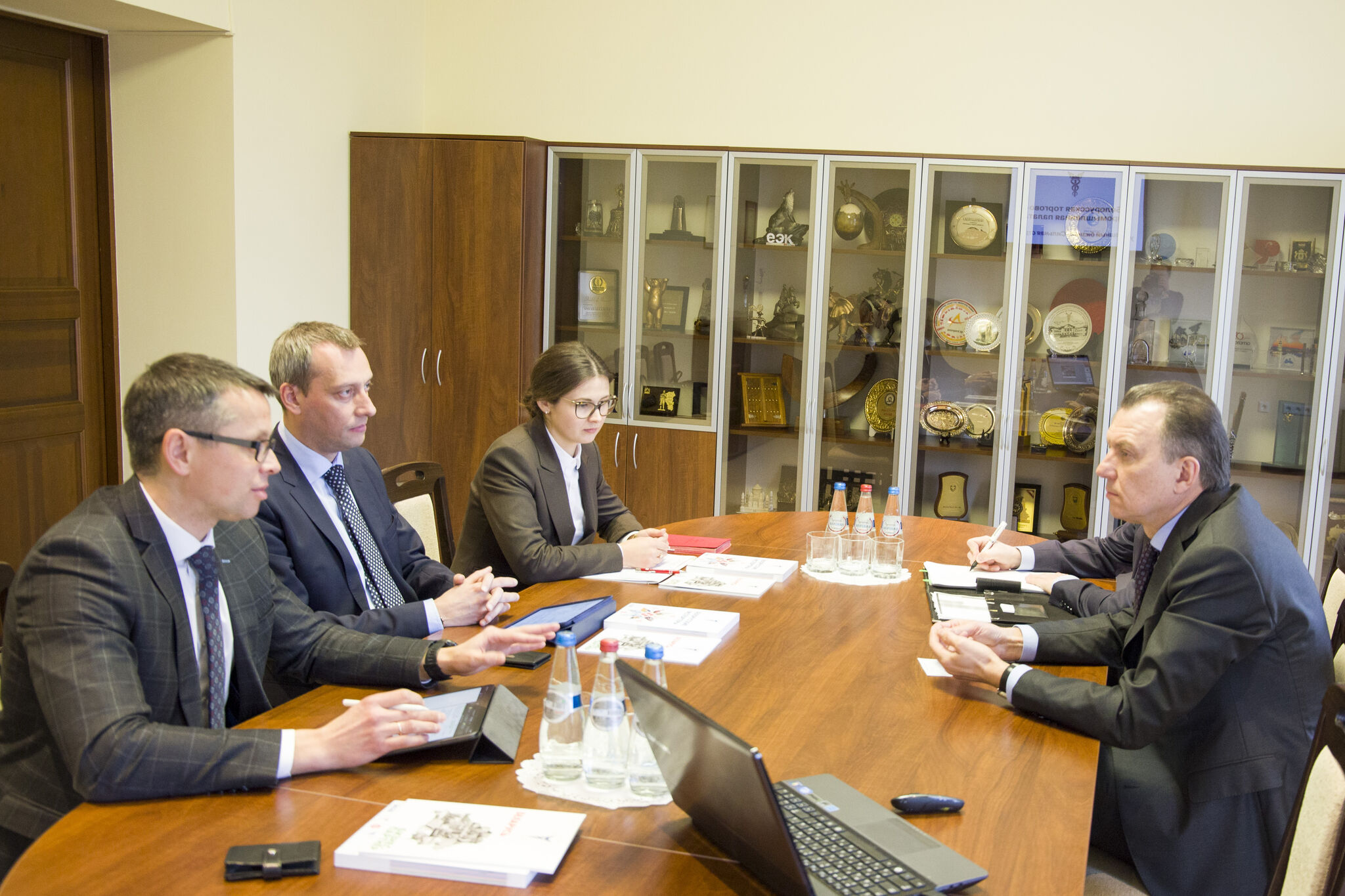 Встреча председателя БелТПП В.Улаховича с представителями Банка развития Республики Беларусь
