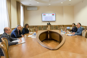 BelCCI Chairman Mikhael Miatlikov meets Ambassador Extraordinary and Plenipotentiary of Republic of Tajikistan Mahmadsharif Haqdod