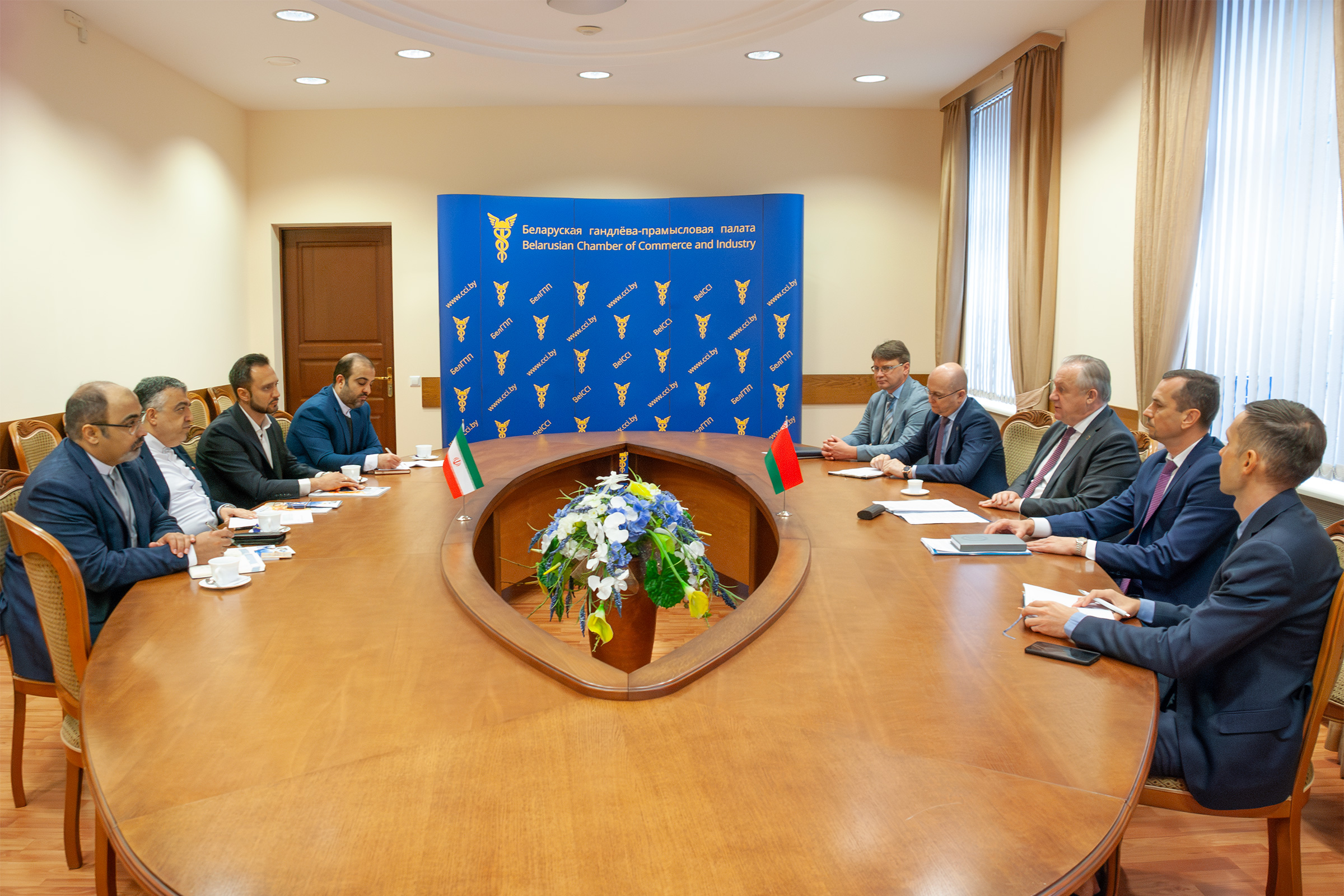 Встреча председателя БелТПП М.Мятликова с Чрезвычайным и Полномочным Послом Ирана А.Санеи