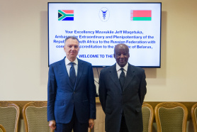 BelCCI Сhairman Vladimir Ulakhovich meets Ambassador Extraordinary and Plenipotentiary of South Africa Mzuvukile Maqetuka